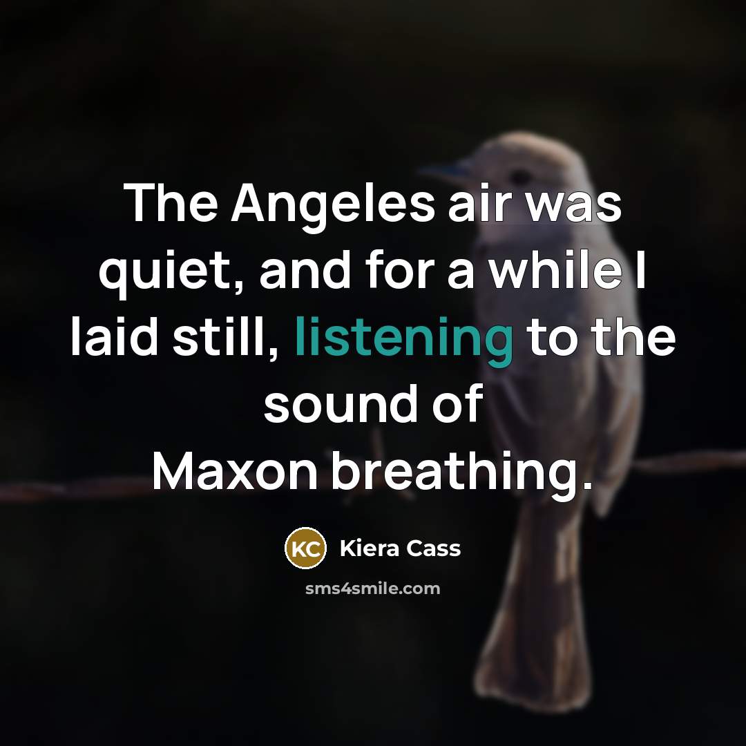 “The Angeles air was quiet, and for a while I…” quote by Kiera Cass