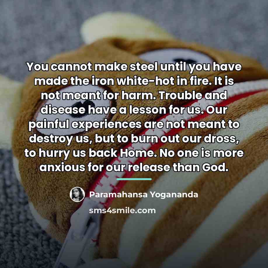 “You cannot make steel until you have made the iron…” quote by Paramahansa Yogananda