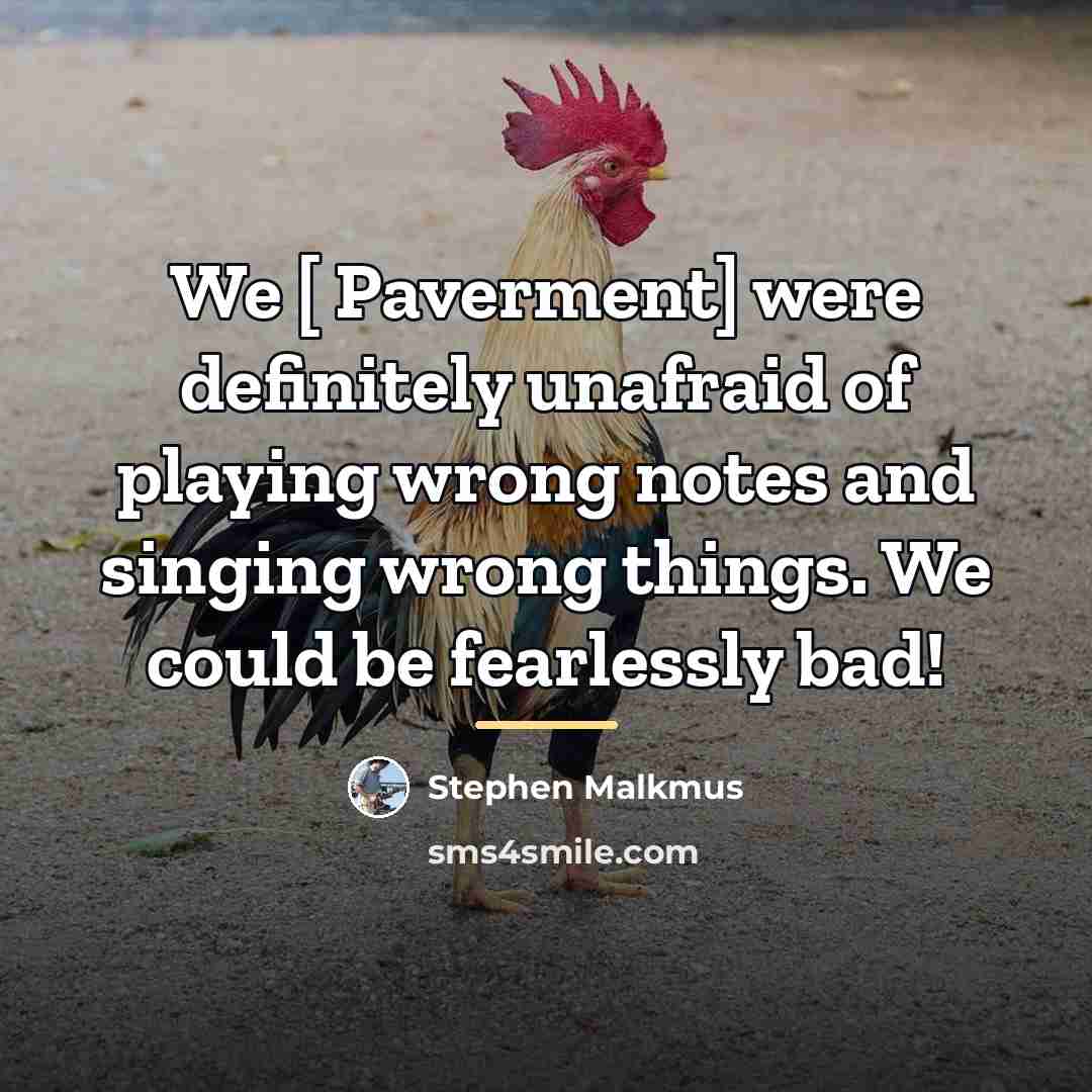 “We [ Paverment] were definitely unafraid of playing wrong notes…” quote by Stephen Malkmus