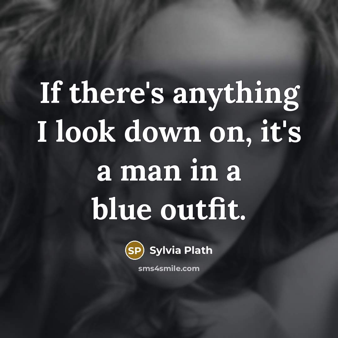 “If there's anything I look down on, it's a man…” quote by Sylvia Plath