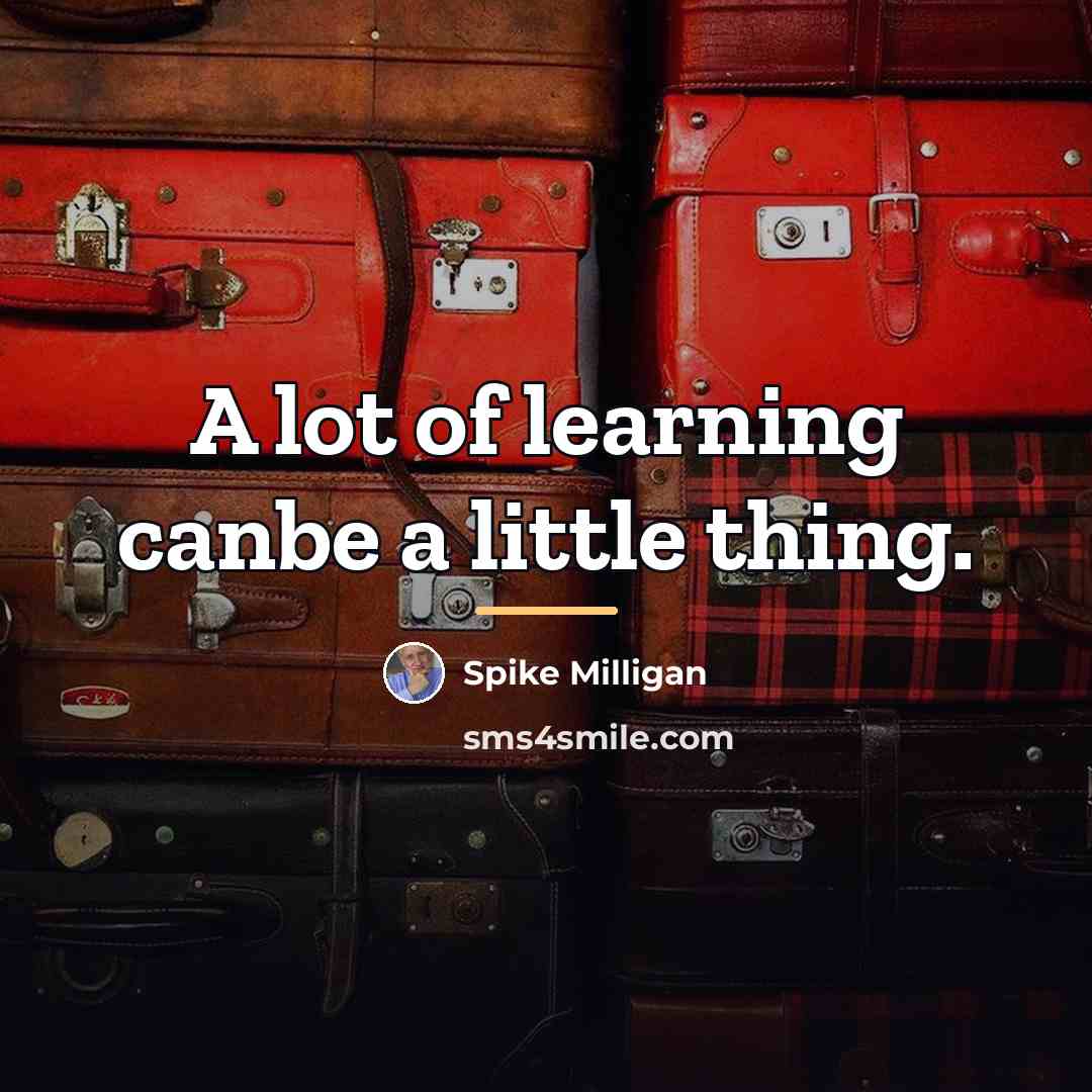 “A lot of learning canbe a little thing.…” quote by Spike Milligan