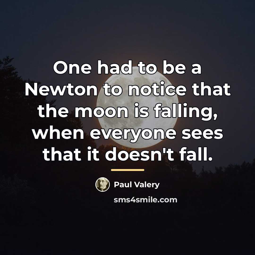 “One had to be a Newton to notice that the…” quote by Paul Valery