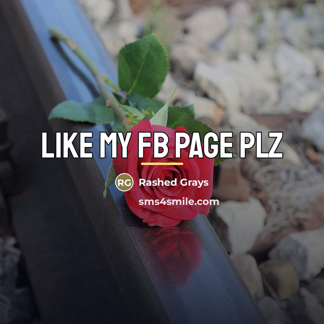 “Like my fb page plz…” quote by Rashed Grays