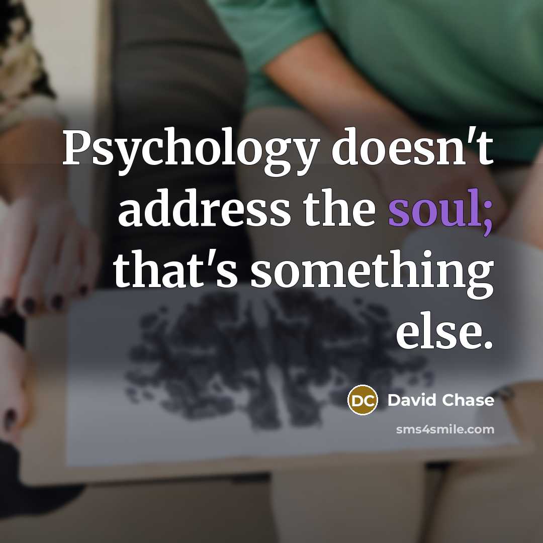 “Psychology doesn't address the soul; that's something else.…” quote by David Chase