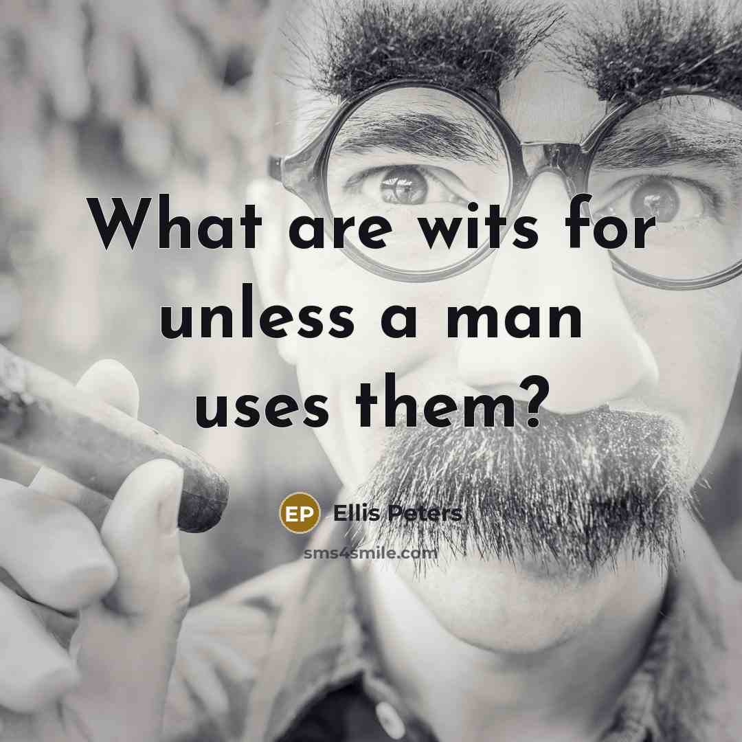 “What are wits for unless a man uses them?…” quote by Ellis Peters