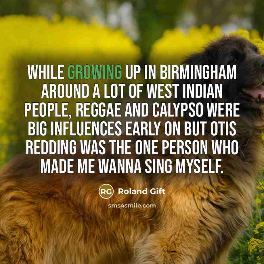 “While growing up in Birmingham around a lot of West…” quote by Roland Gift