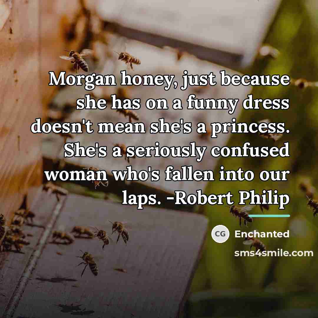 “Morgan honey, just because she has on a funny dress…” quote by Enchanted