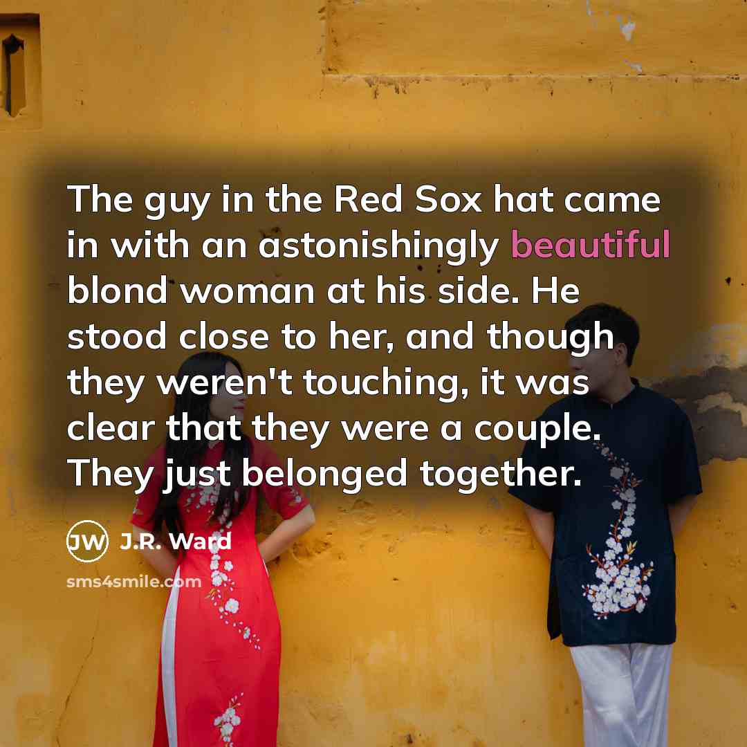 “The guy in the Red Sox hat came in with…” quote by J.R. Ward