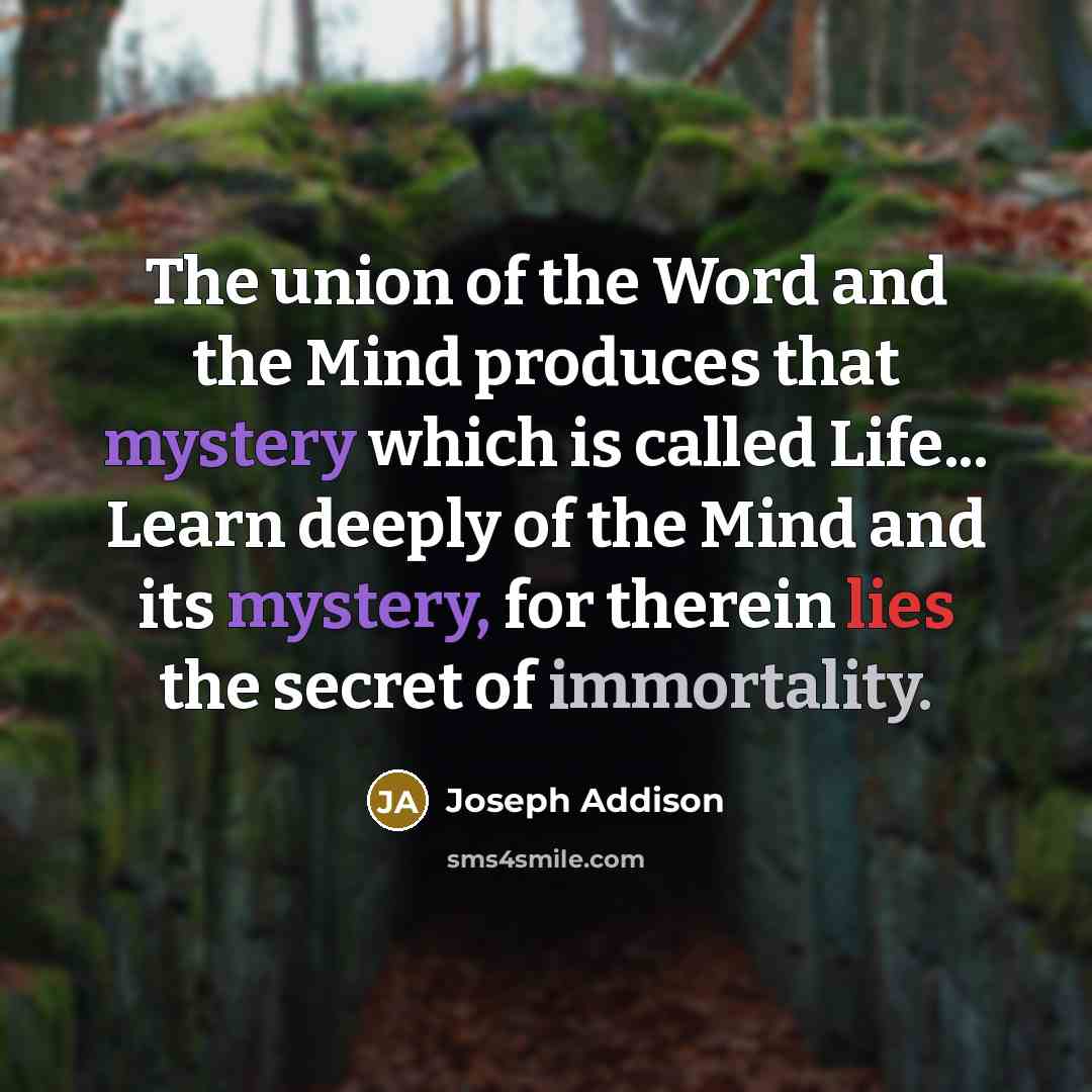 “The union of the Word and the Mind produces that…” quote by Joseph Addison