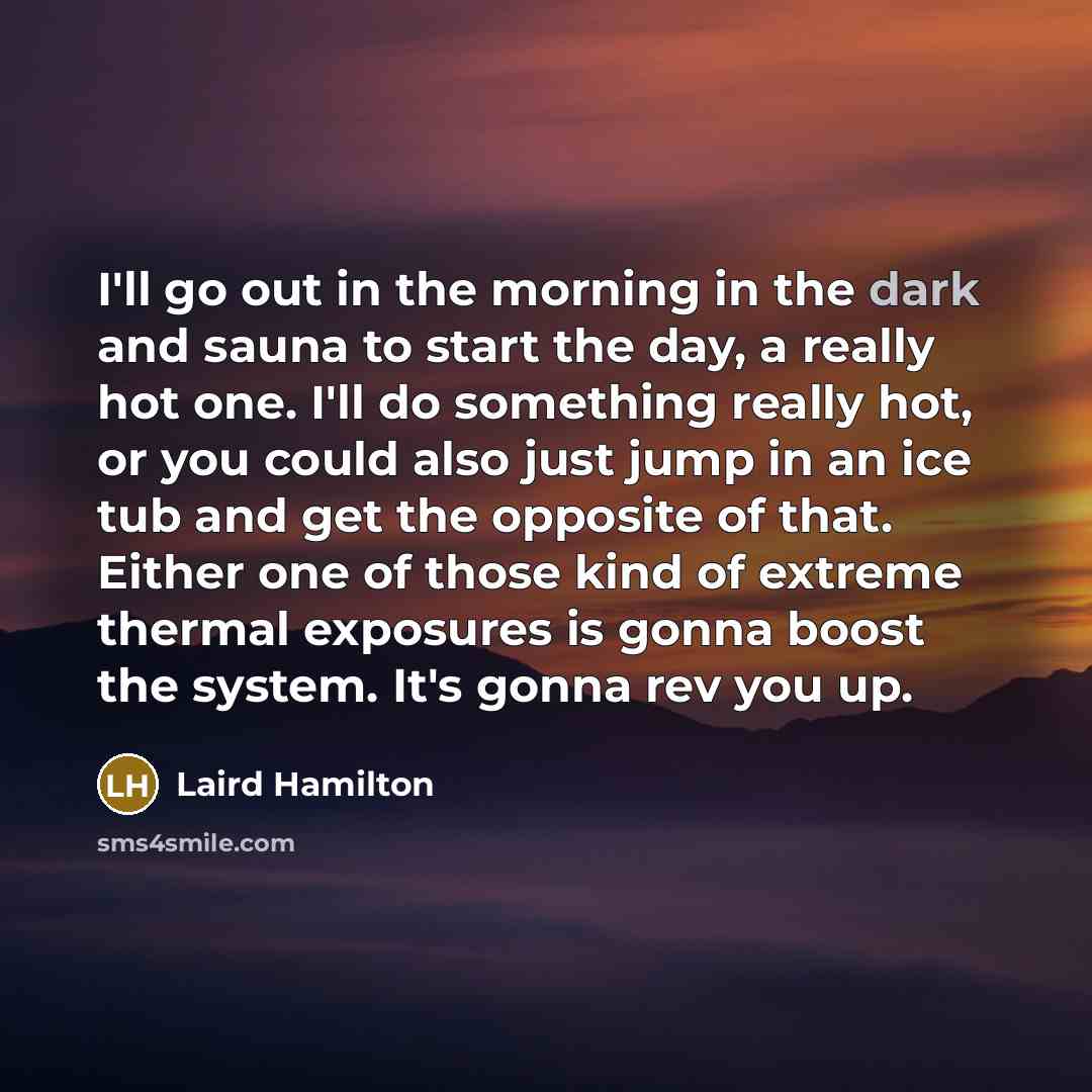 “I'll go out in the morning in the dark and…” quote by Laird Hamilton