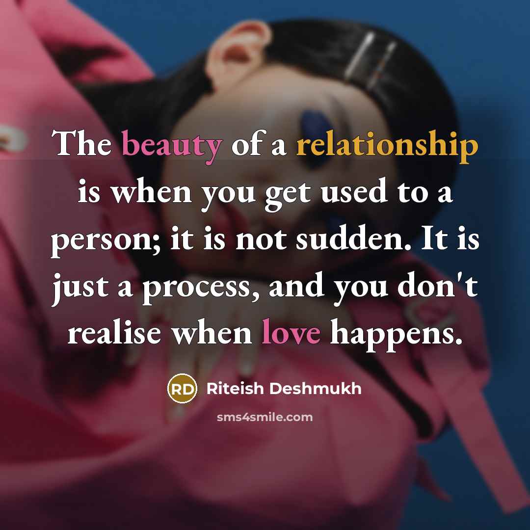“The beauty of a relationship is when you get used…” quote by Riteish Deshmukh