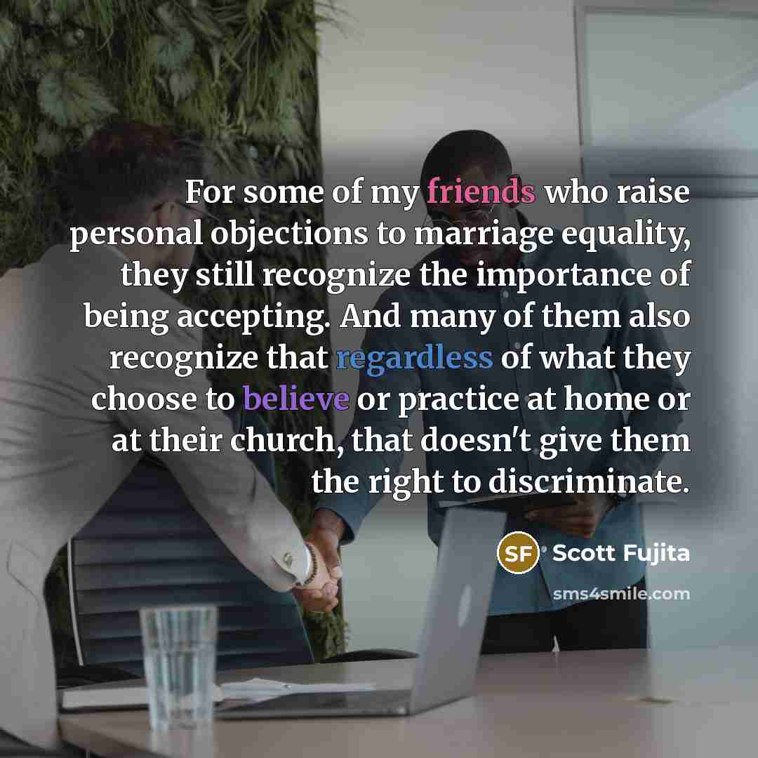 “For some of my friends who raise personal objections to…” quote by Scott Fujita