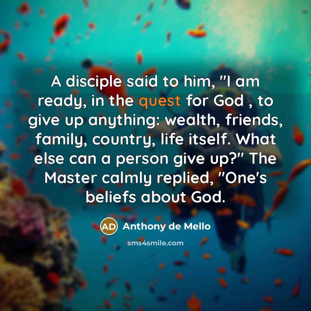 “A disciple said to him, "I am ready, in the…” quote by Anthony de Mello