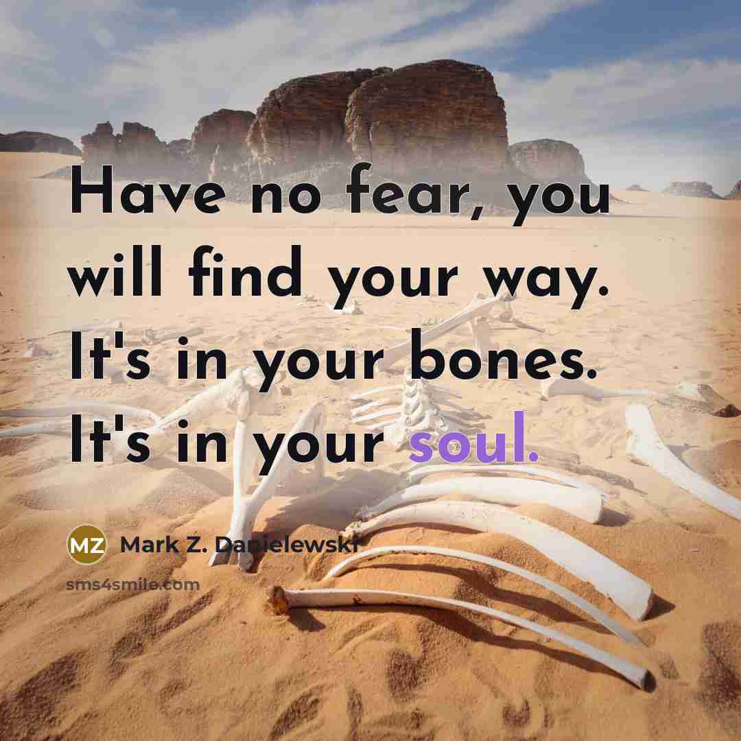 “Have no fear, you will find your way. It's in…” quote by Mark Z. Danielewski