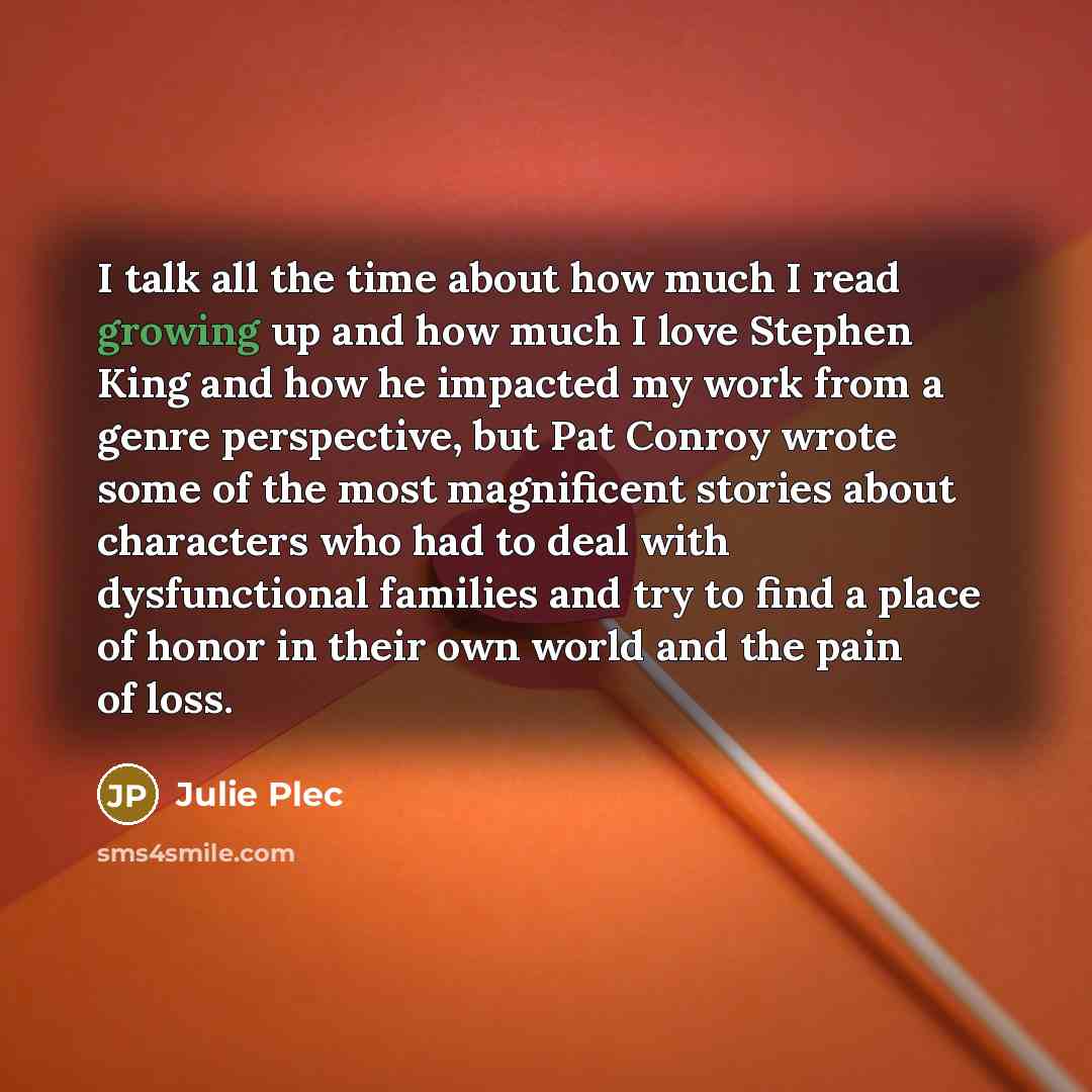 “I talk all the time about how much I read…” quote by Julie Plec