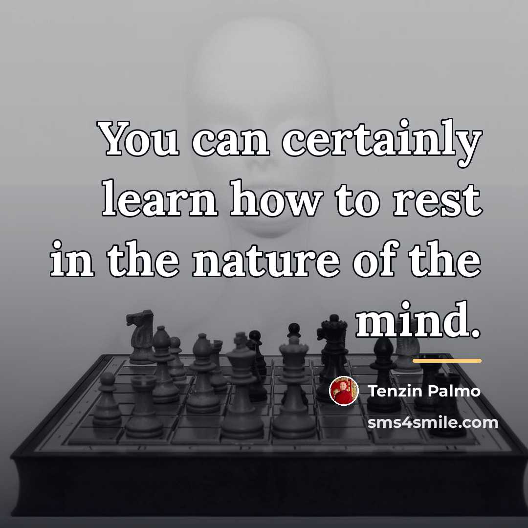 “You can certainly learn how to rest in the nature…” quote by Tenzin Palmo