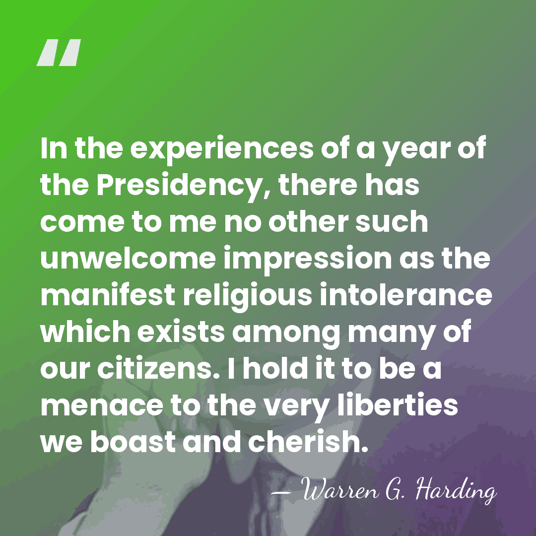 In the experiences of a year of the Presidency, there has come&hellip; - Warren G. Harding