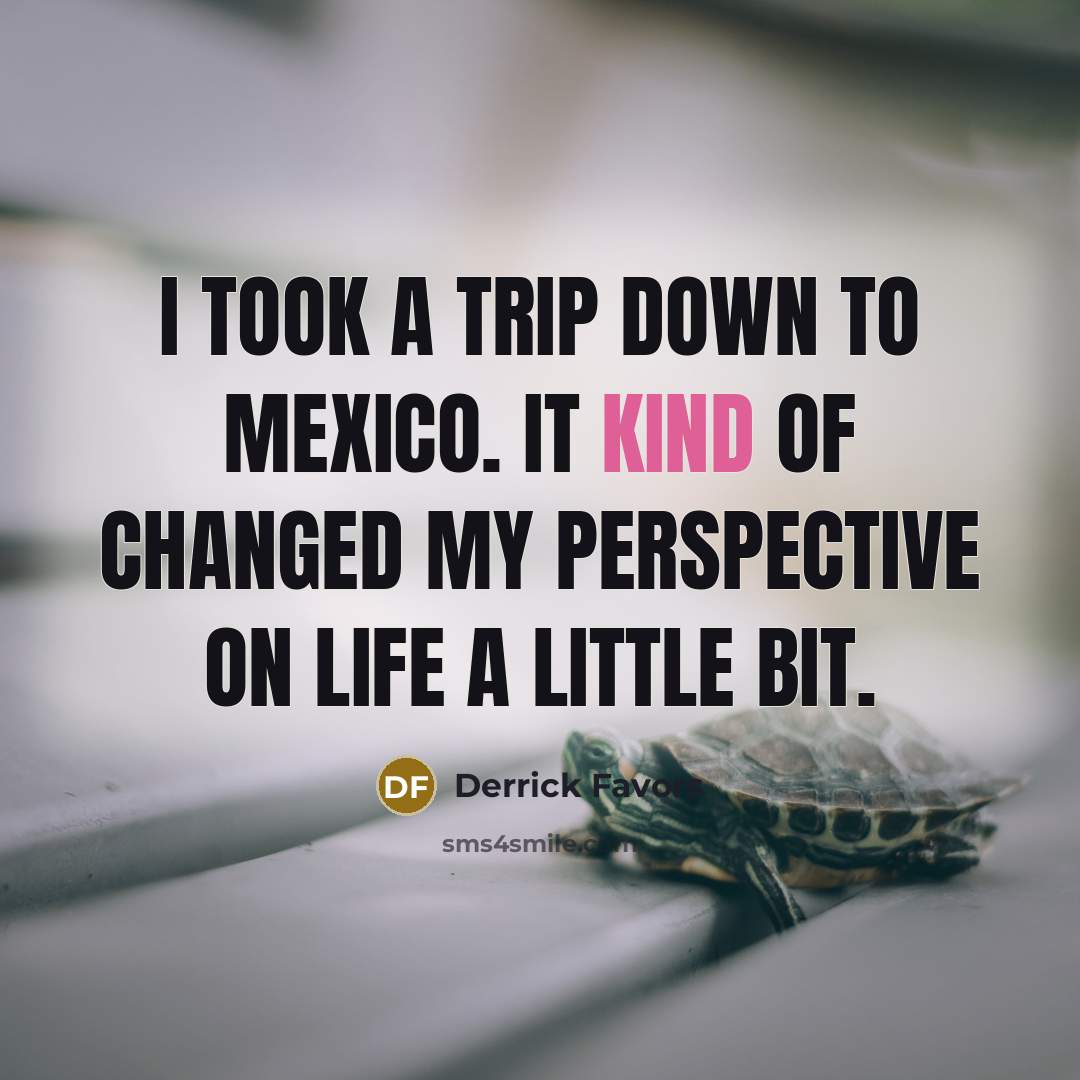 “I took a trip down to Mexico. It kind of…” quote by Derrick Favors