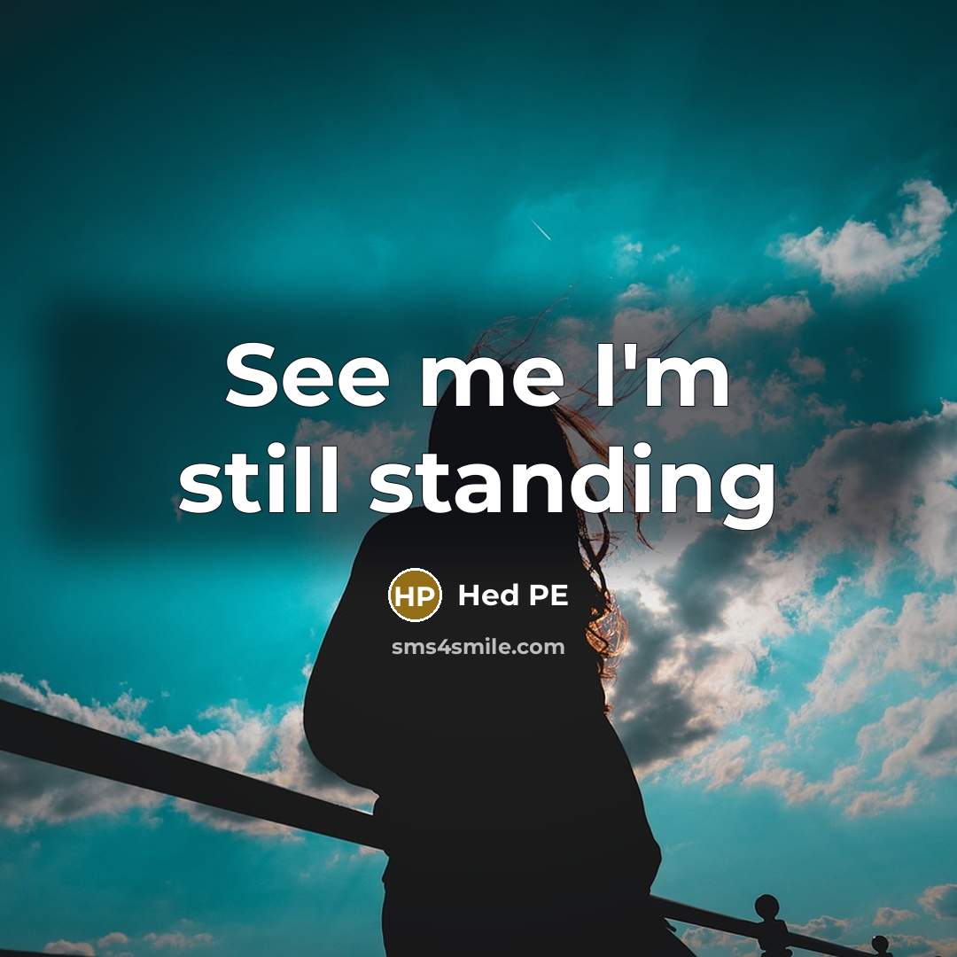 “See me I'm still standing” quote by Hed PE