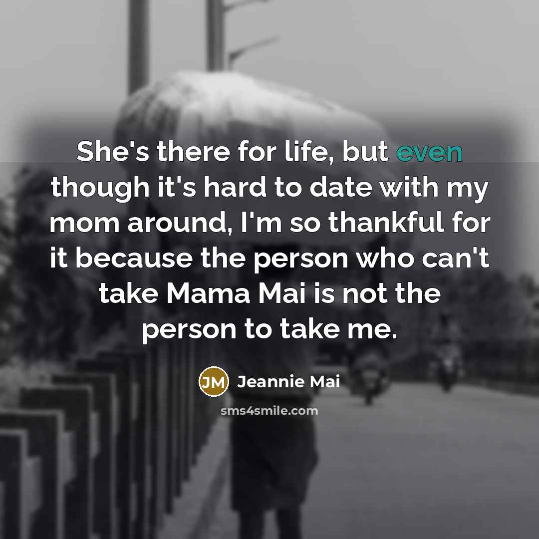 “She's there for life, but even though it's hard to…” quote by Jeannie Mai