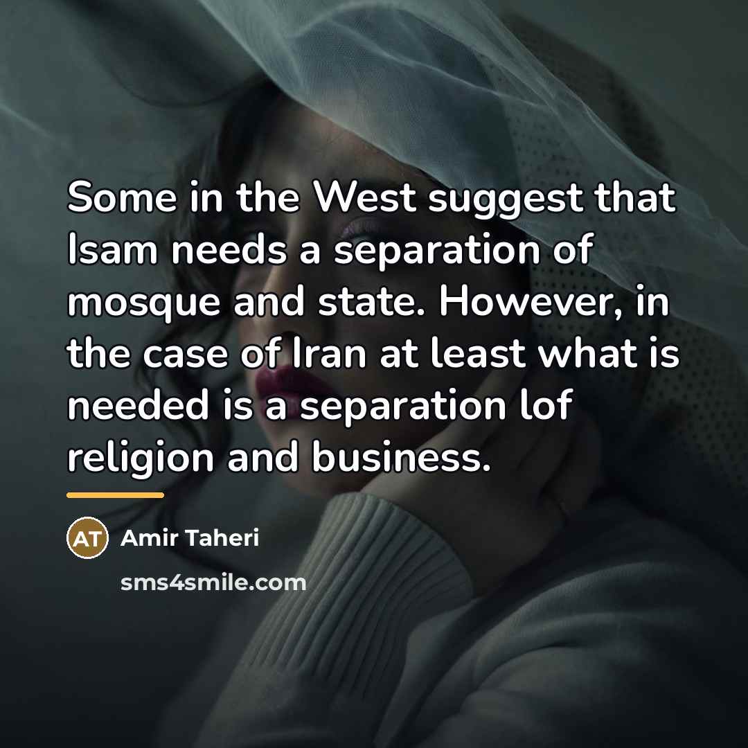 “Some in the West suggest that Isam needs a separation…” quote by Amir Taheri