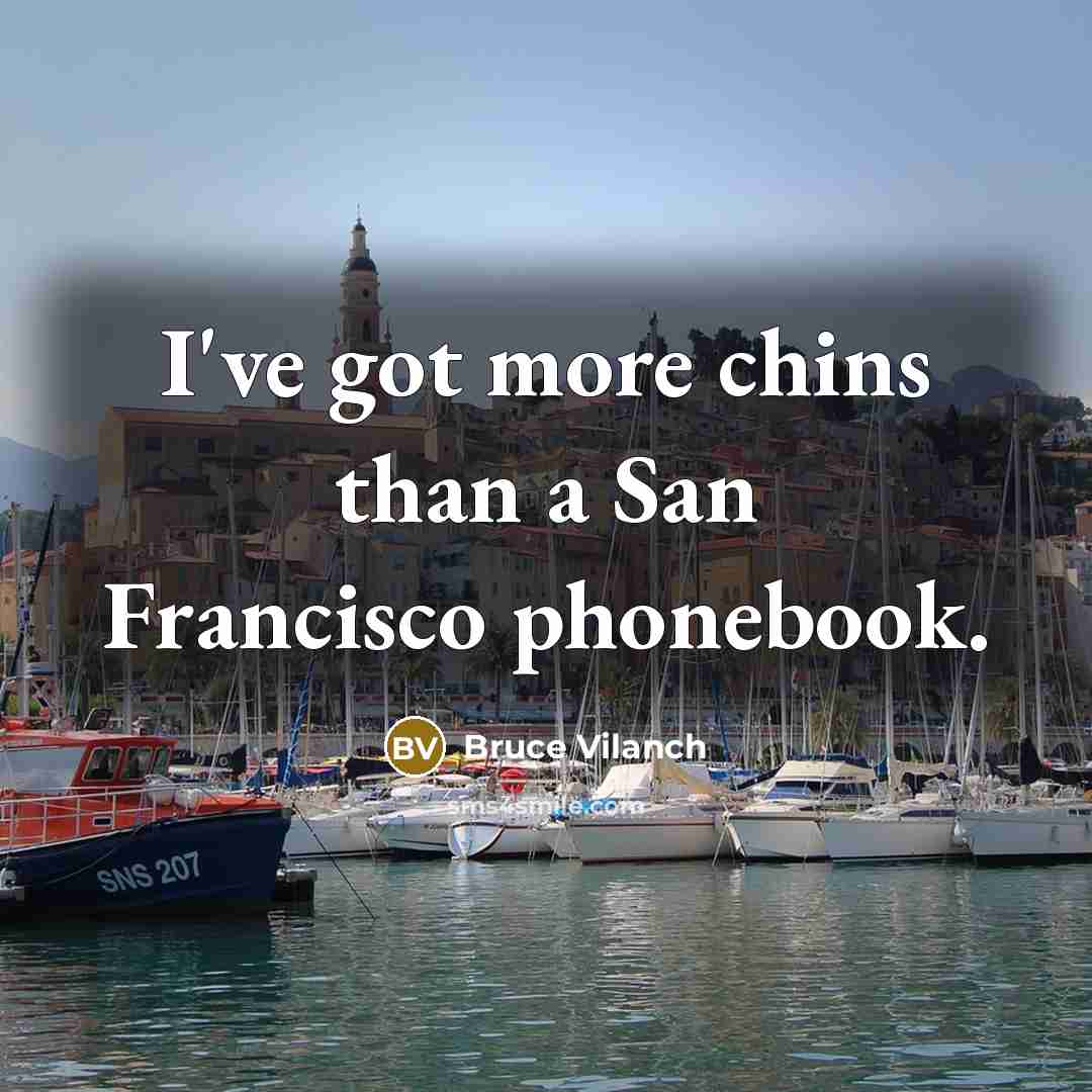 “I've got more chins than a San Francisco phonebook.…” quote by Bruce Vilanch