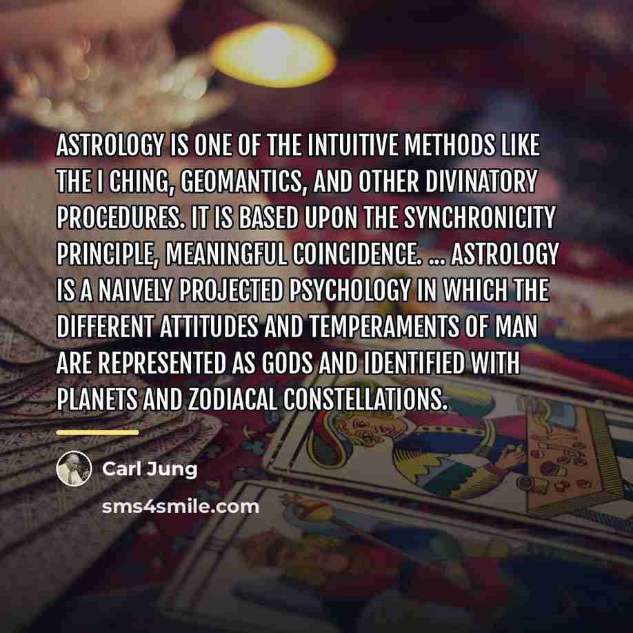“Astrology is one of the intuitive methods like the I…” quote by Carl Jung