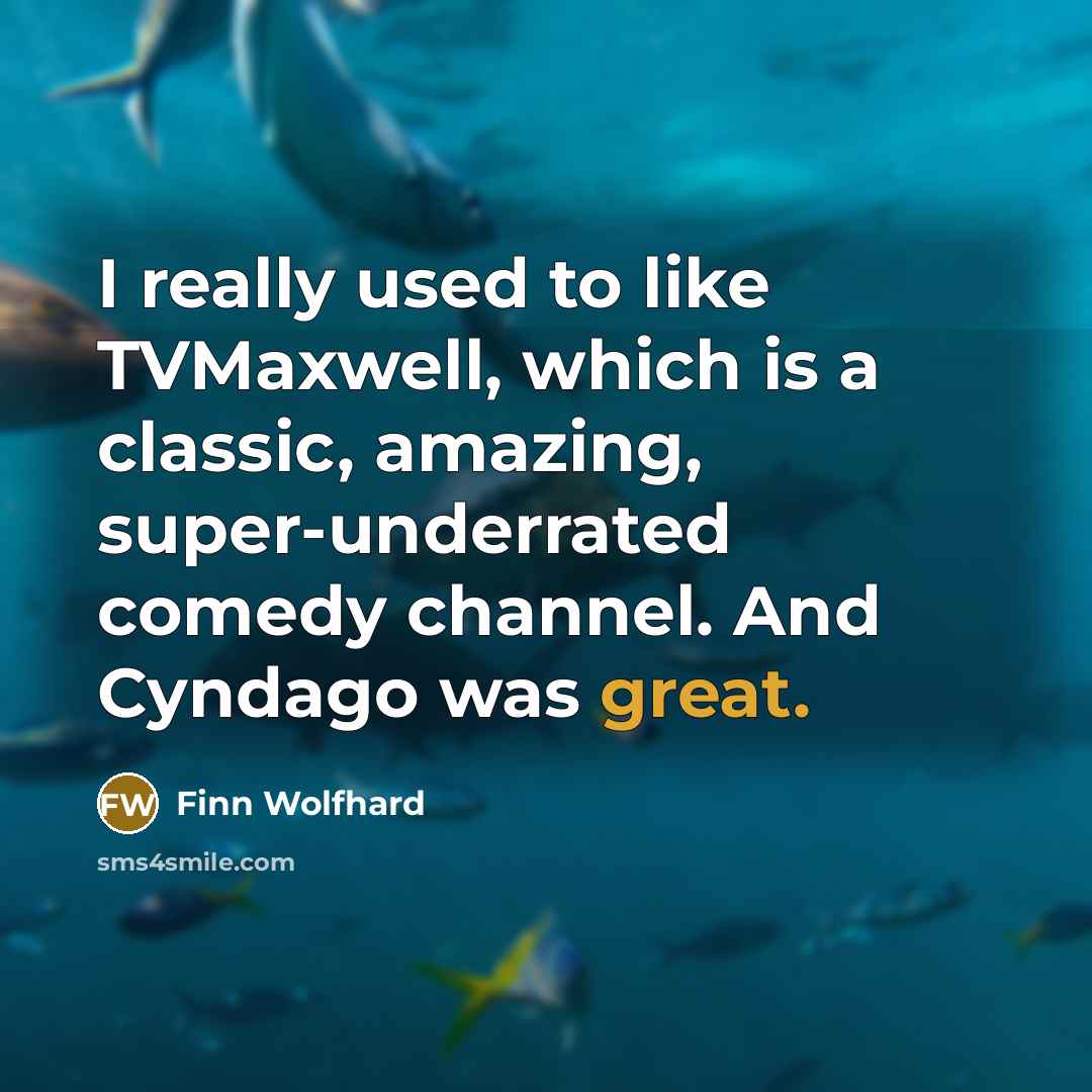 “I really used to like TVMaxwell, which is a classic,…” quote by Finn Wolfhard