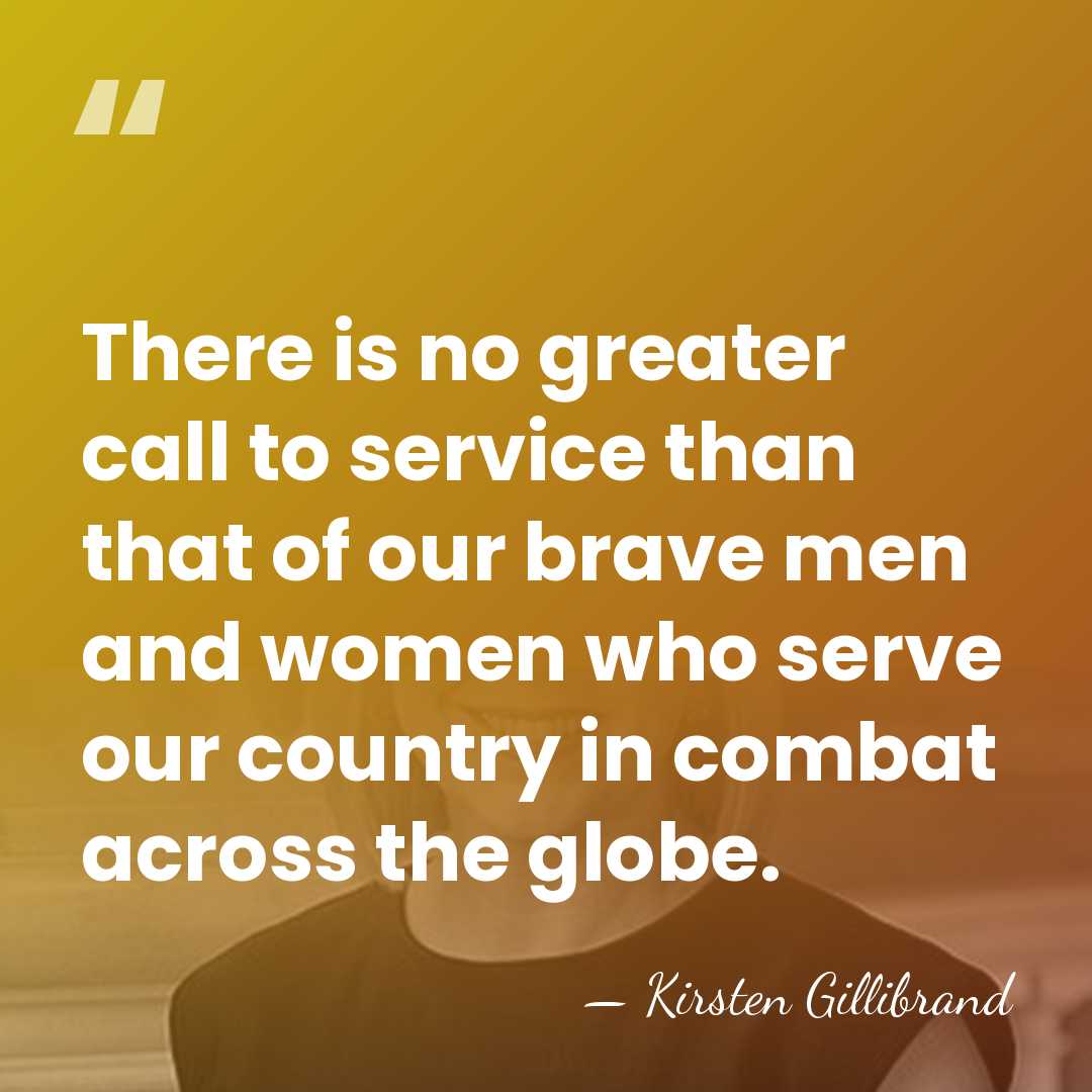 There is no greater call to service than that of our brave&hellip; - Kirsten Gillibrand