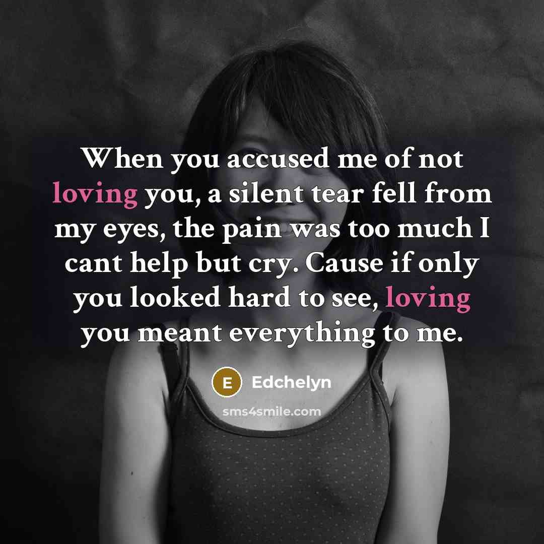 “When you accused me of not loving you, a silent…” quote by Edchelyn