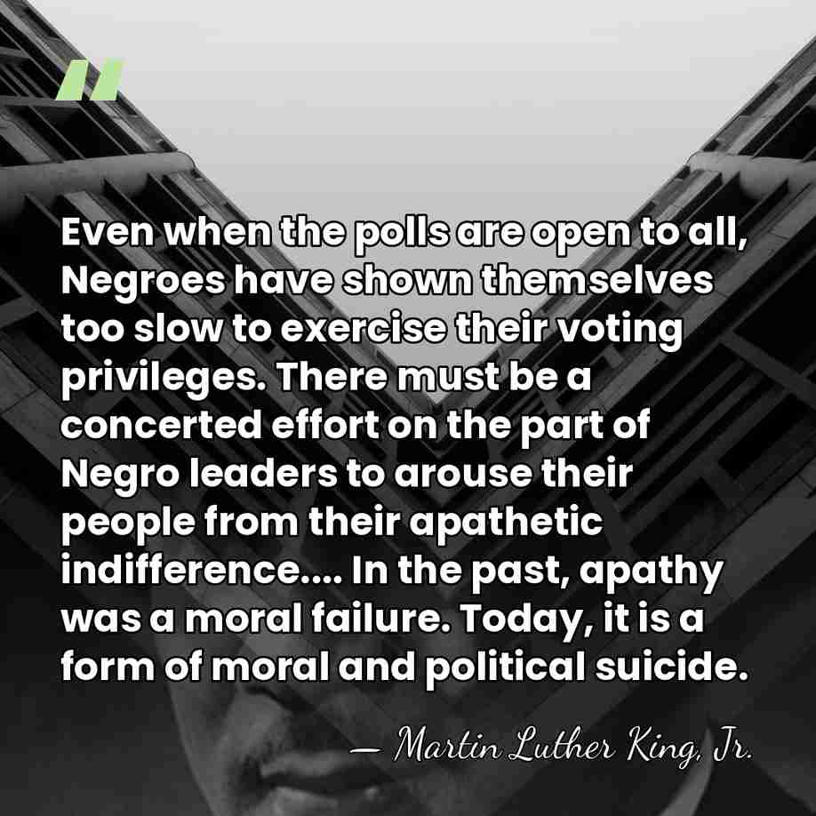 Even when the polls are open to all, Negroes have shown themselves&hellip; - Martin Luther King, Jr.