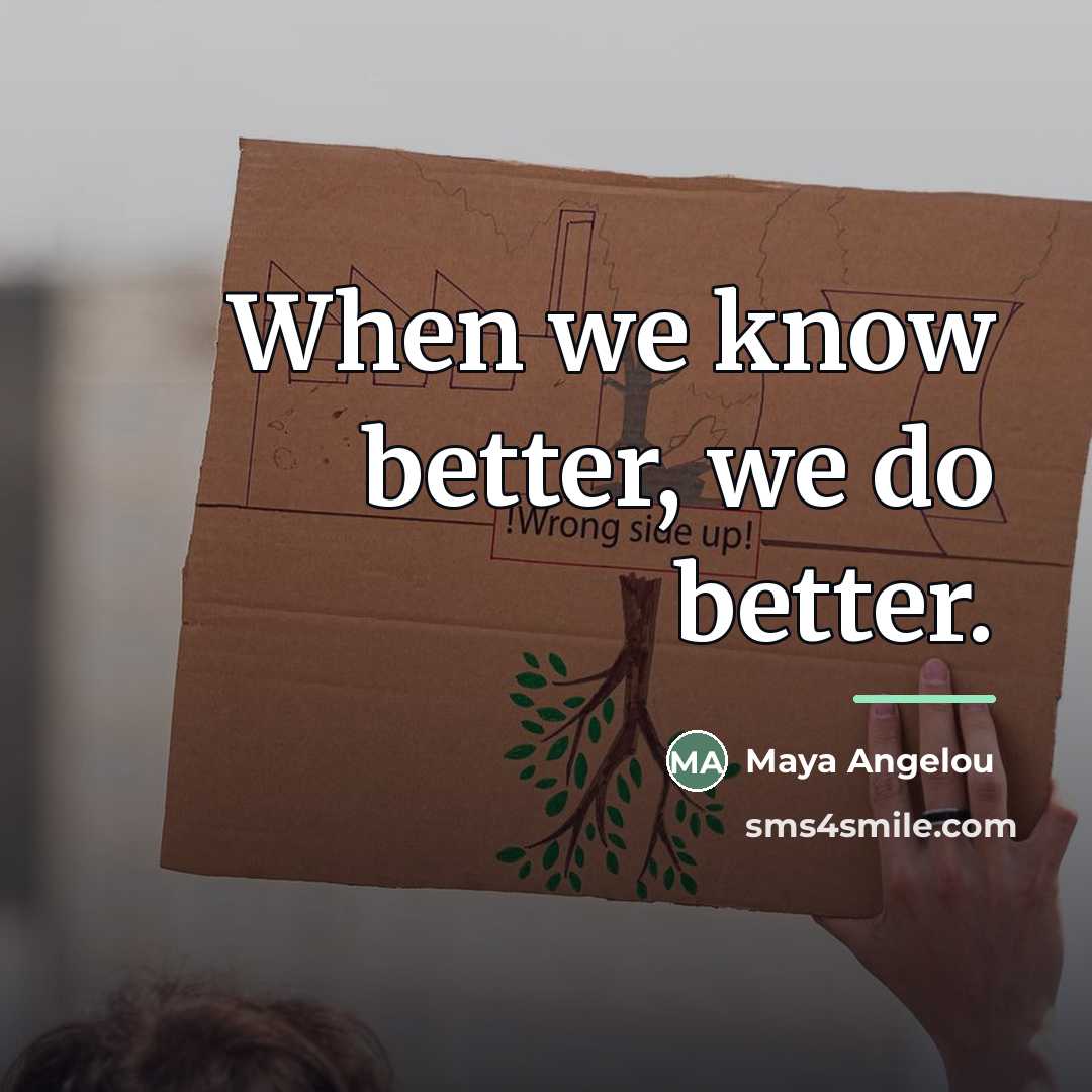 “When we know better, we do better.…” quote by Maya Angelou