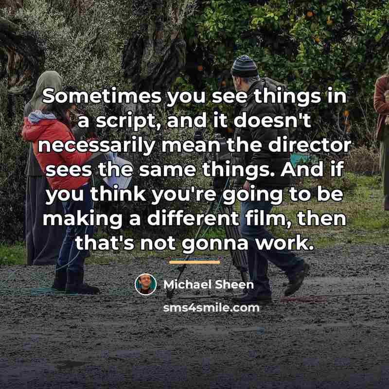 “Sometimes you see things in a script, and it doesn't…” quote by Michael Sheen