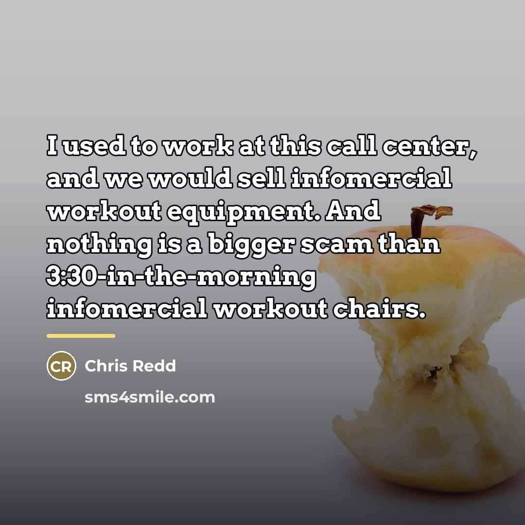 “I used to work at this call center, and we…” quote by Chris Redd