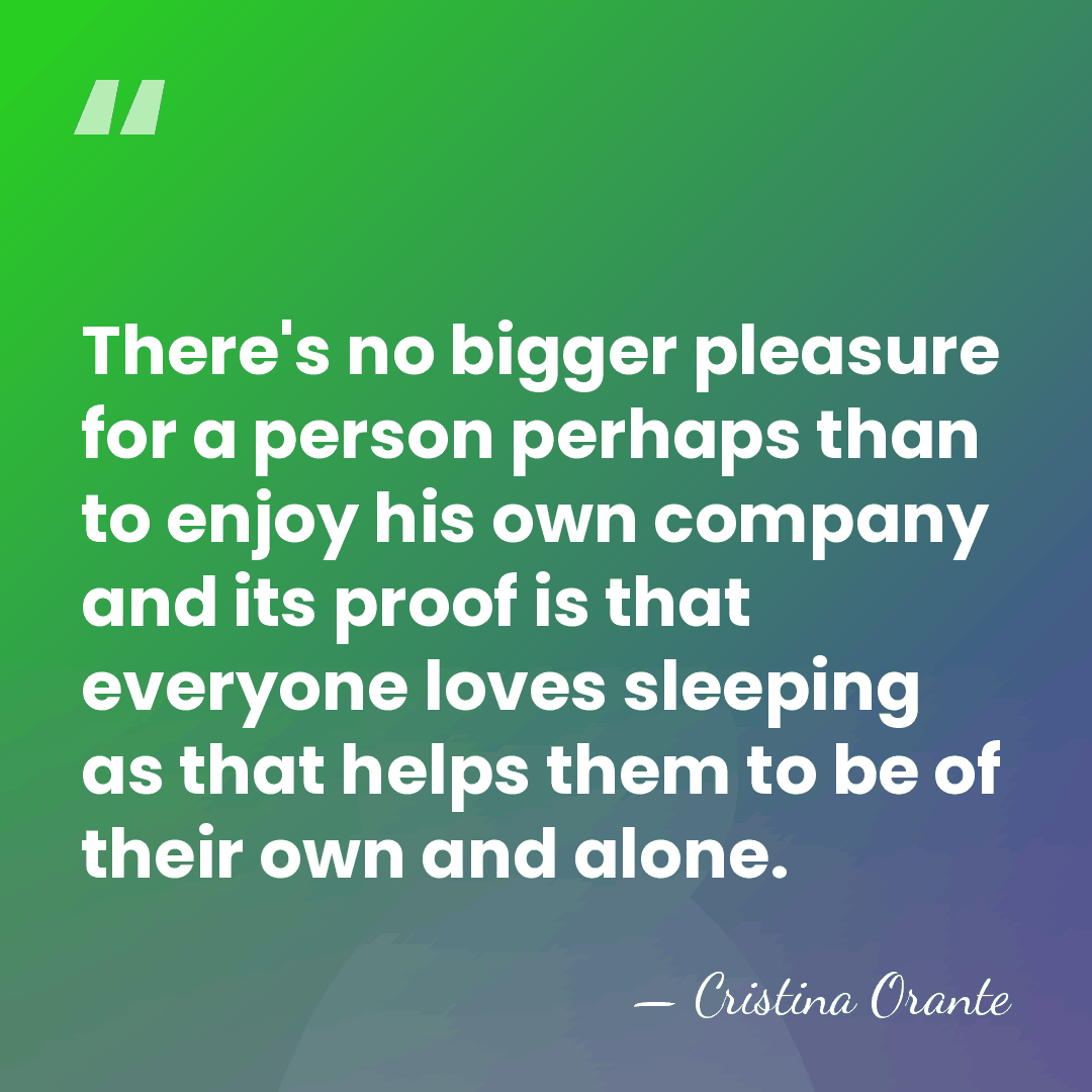 There's no bigger pleasure for a person perhaps than to enjoy his&hellip; - Cristina Orante
