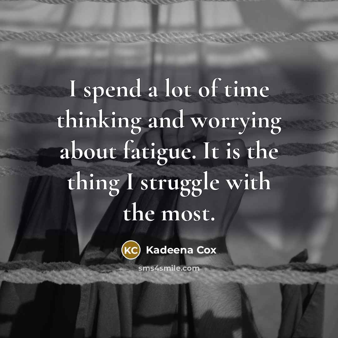 “I spend a lot of time thinking and worrying about…” quote by Kadeena Cox