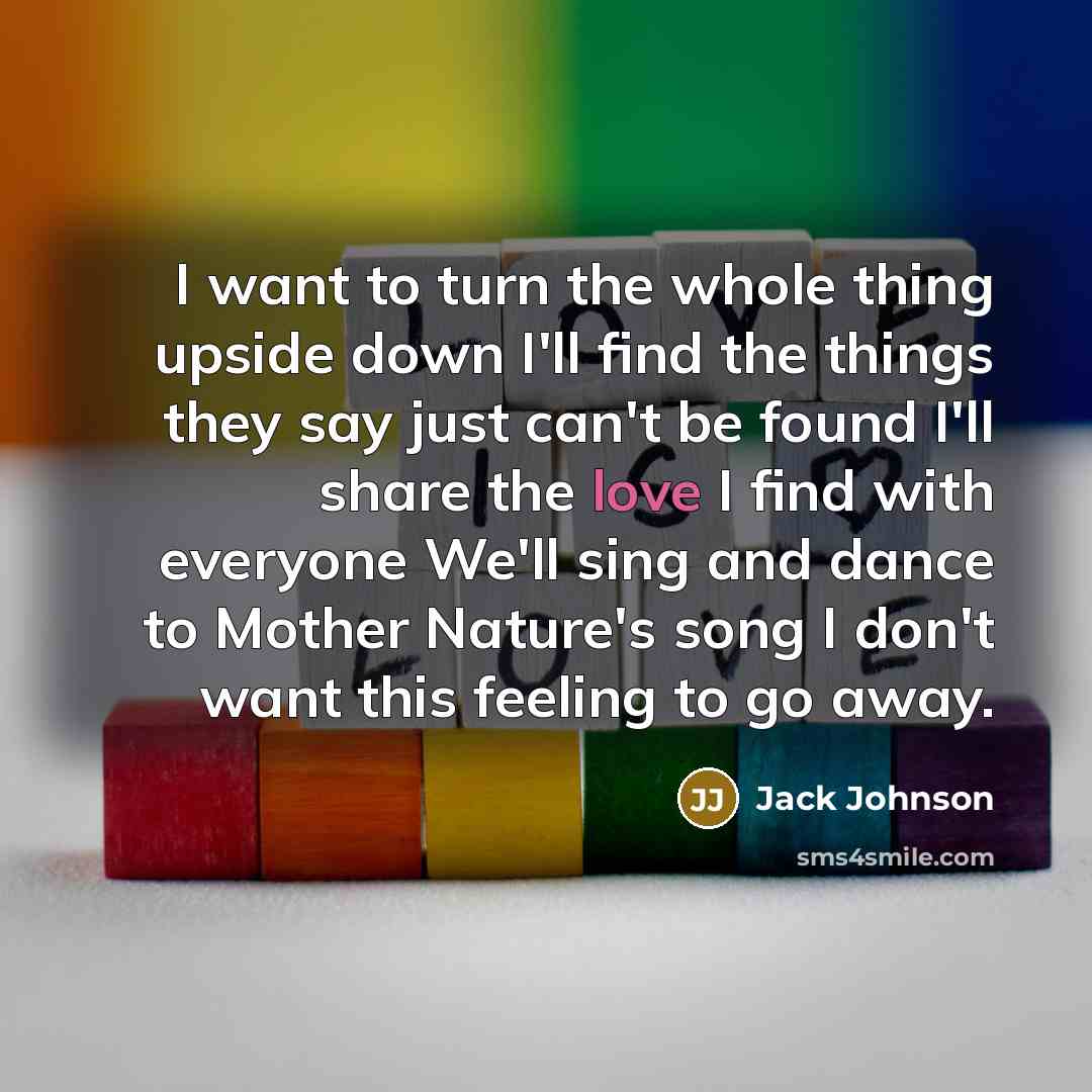 “I want to turn the whole thing upside down I'll…” quote by Jack Johnson