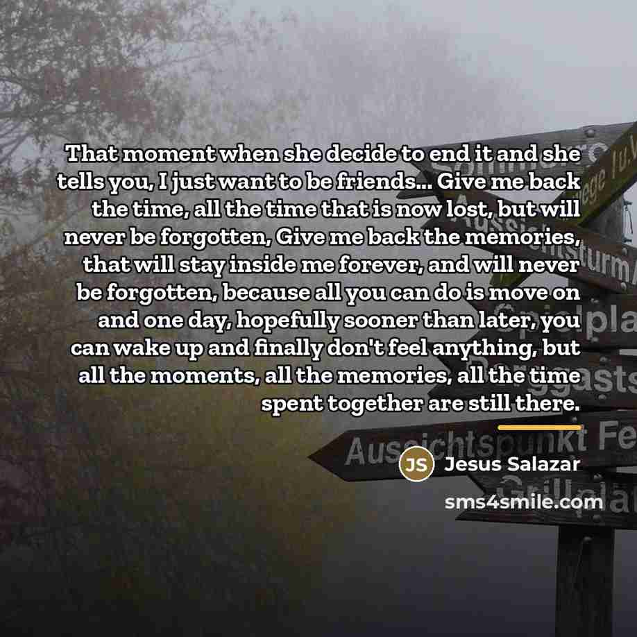 “That moment when she decide to end it and she…” quote by Jesus Salazar