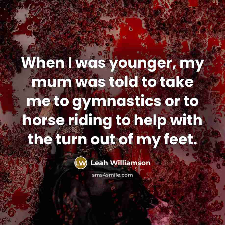 “When I was younger, my mum was told to take…” quote by Leah Williamson