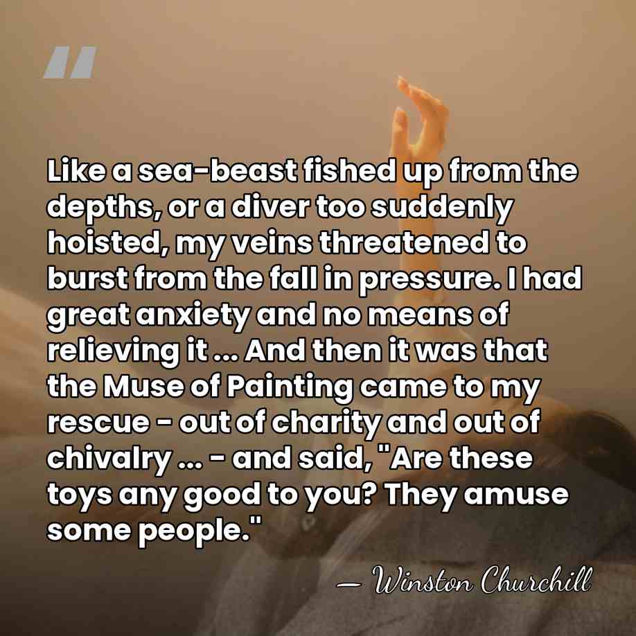 Like a sea-beast fished up from the depths, or a diver too&hellip; - Winston Churchill