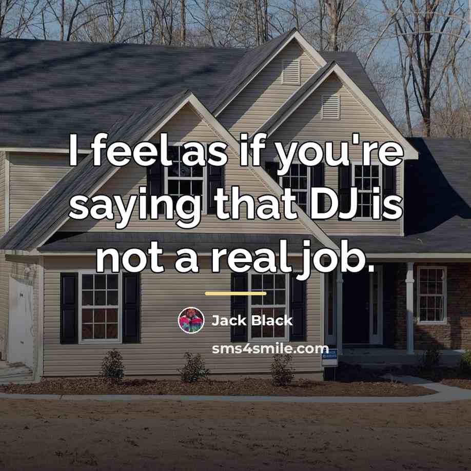“I feel as if you're saying that DJ is not…” quote by Jack Black