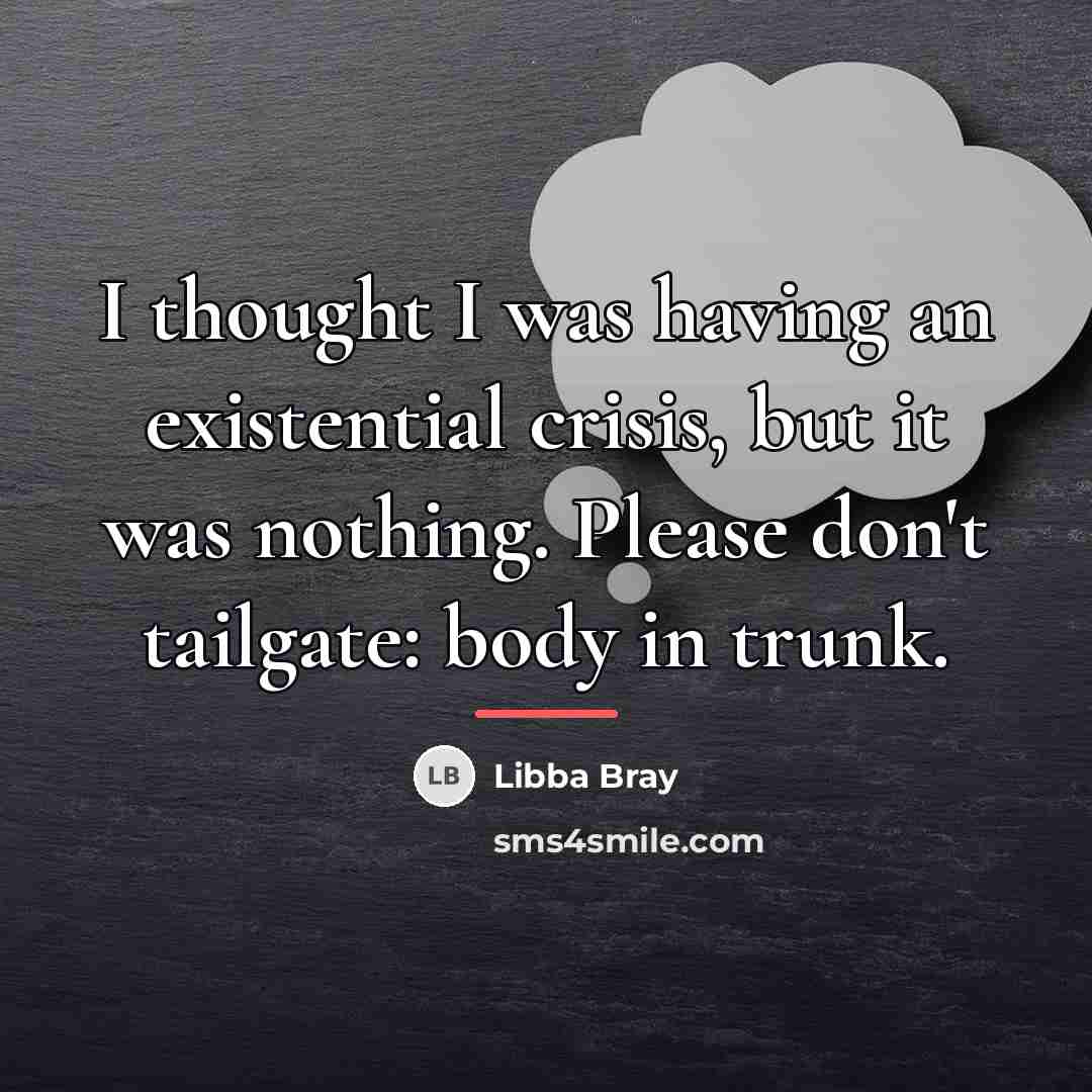“I thought I was having an existential crisis, but it…” quote by Libba Bray