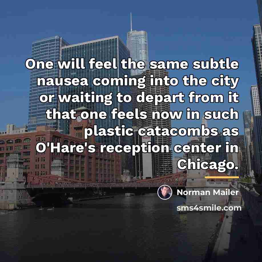 “One will feel the same subtle nausea coming into the…” quote by Norman Mailer