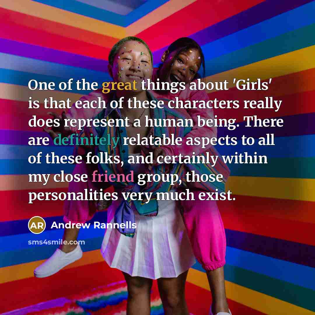 “One of the great things about 'Girls' is that each…” quote by Andrew Rannells