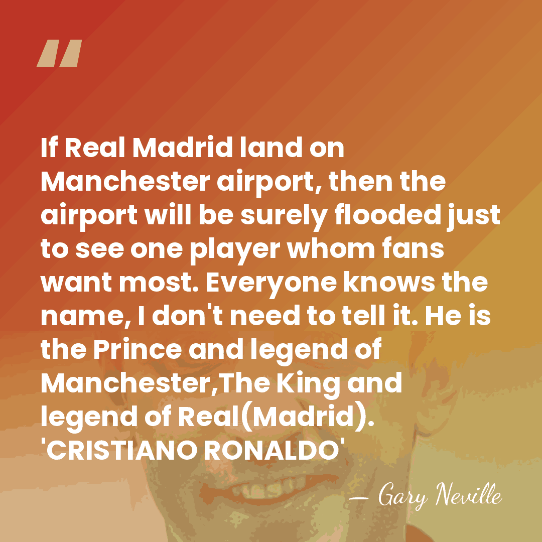 If Real Madrid land on Manchester airport, then the airport will be&hellip; - Gary Neville