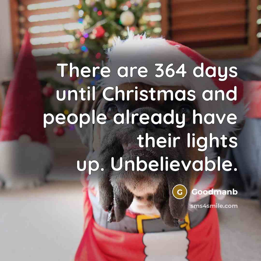 “There are 364 days until Christmas and people already have…” quote by Goodmanb