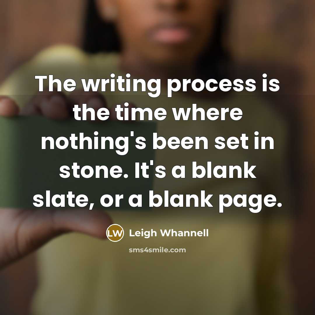 “The writing process is the time where nothing's been set…” quote by Leigh Whannell