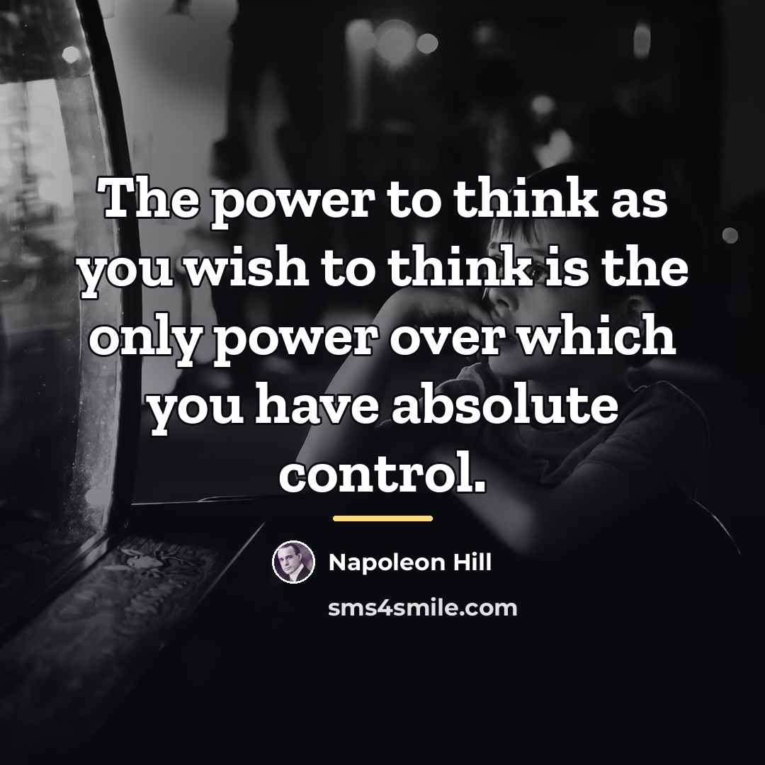 “The power to think as you wish to think is…” quote by Napoleon Hill