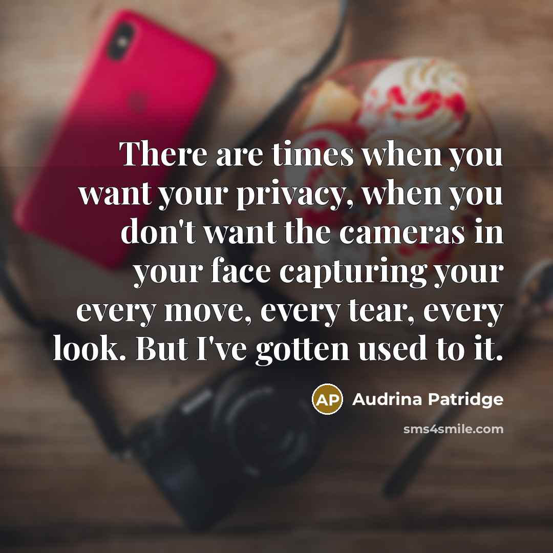 “There are times when you want your privacy, when you…” quote by Audrina Patridge