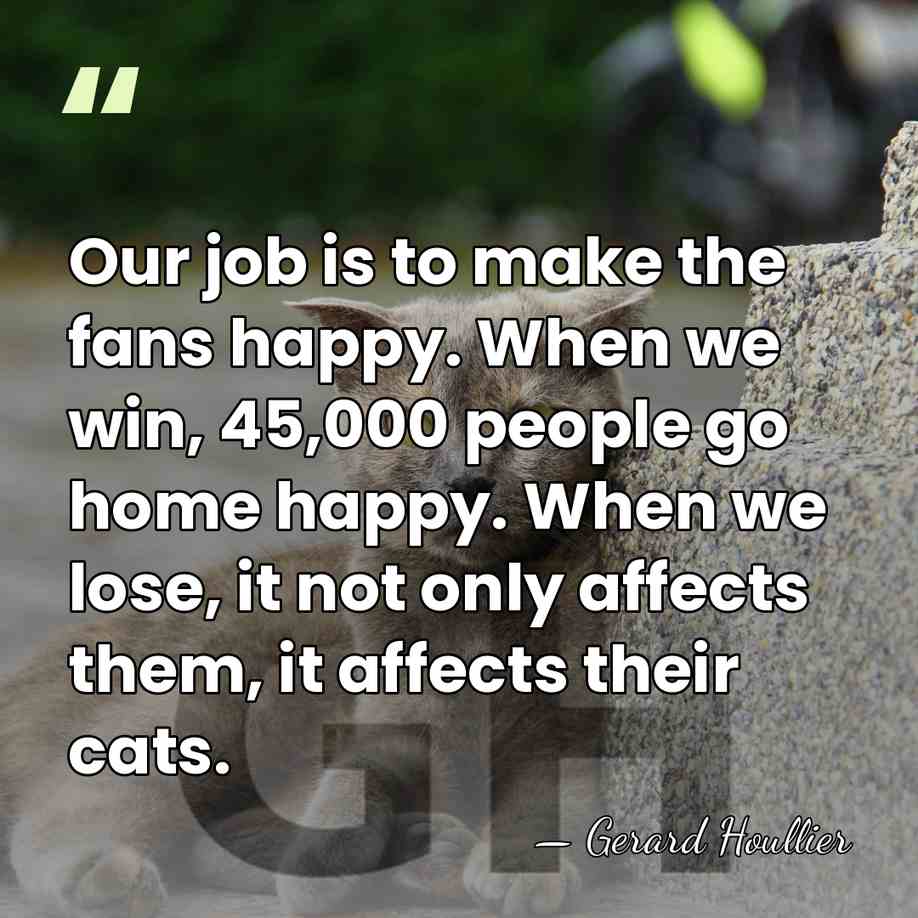 Our job is to make the fans happy. When we win, 45,000&hellip; - Gerard Houllier